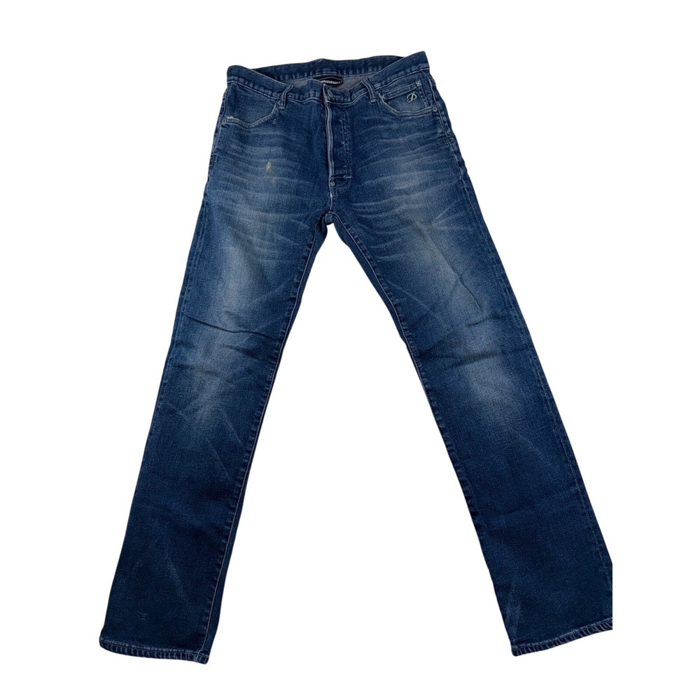 The Hundreds Jeans Mens 32 Blue Denim Cotton Dark Wash Classic Fit Straight Leg